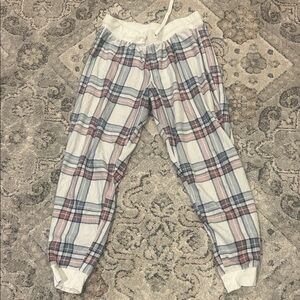 Plaid Light blue, pink and white Lounge Pajama Pants Kids Large